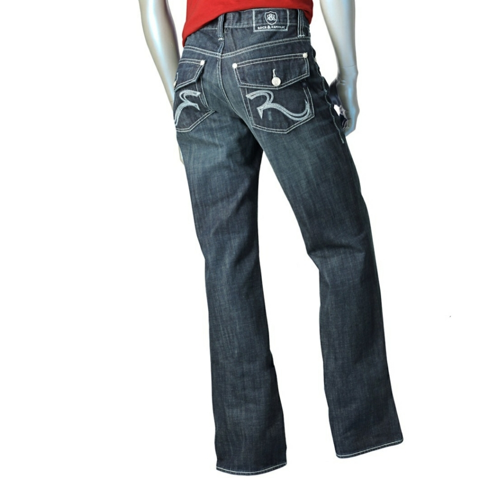 Rock & Republic rebellion blue jeans size 38x30 - Picture 1 of 10